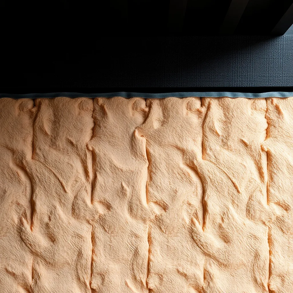 Thermal insulation layers on a modern building wall, profess